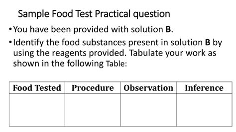2.9 Practical: Food Tests .